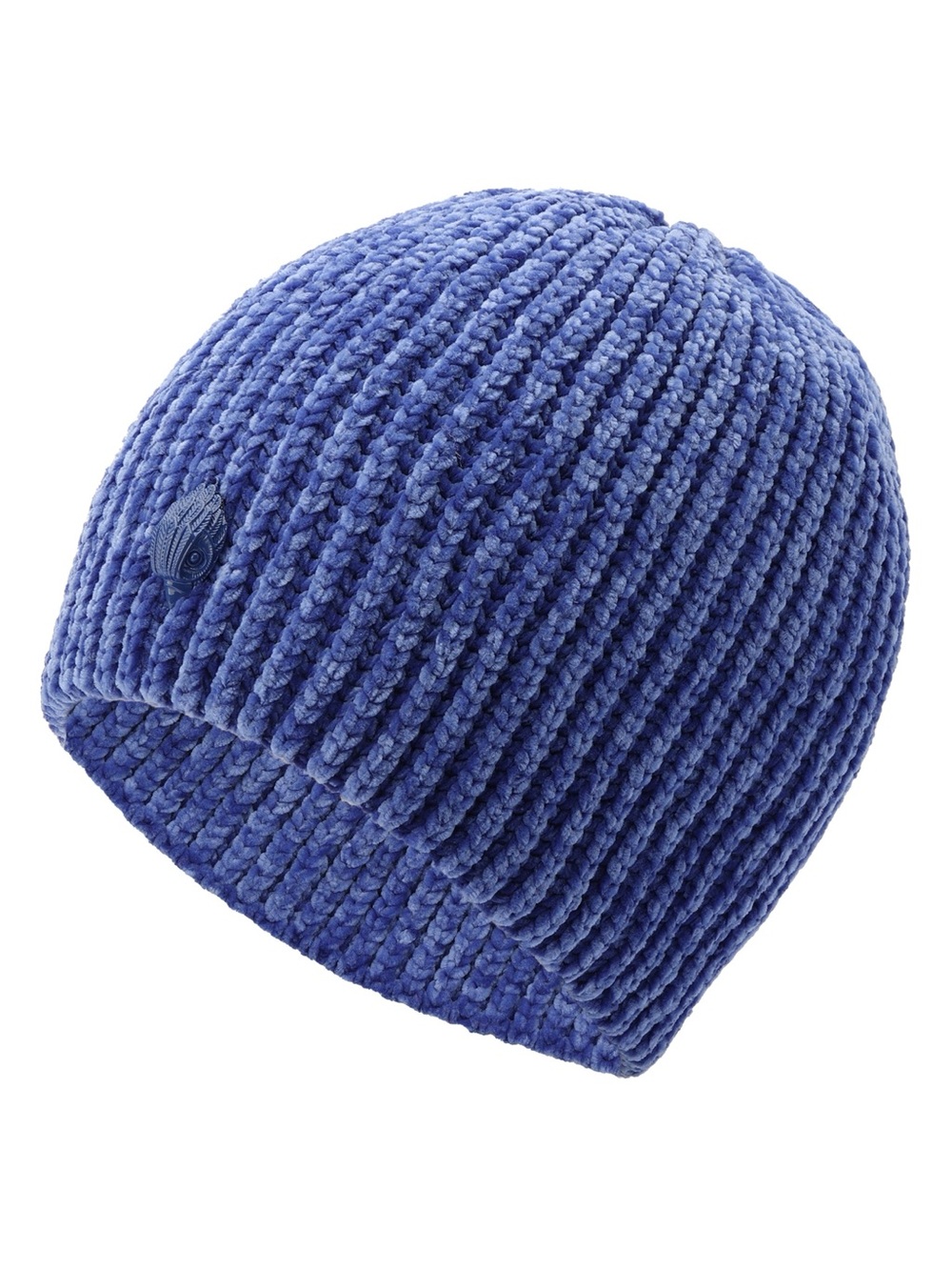 Kurt Geiger Royal Blue Ribbed Knit Beanie